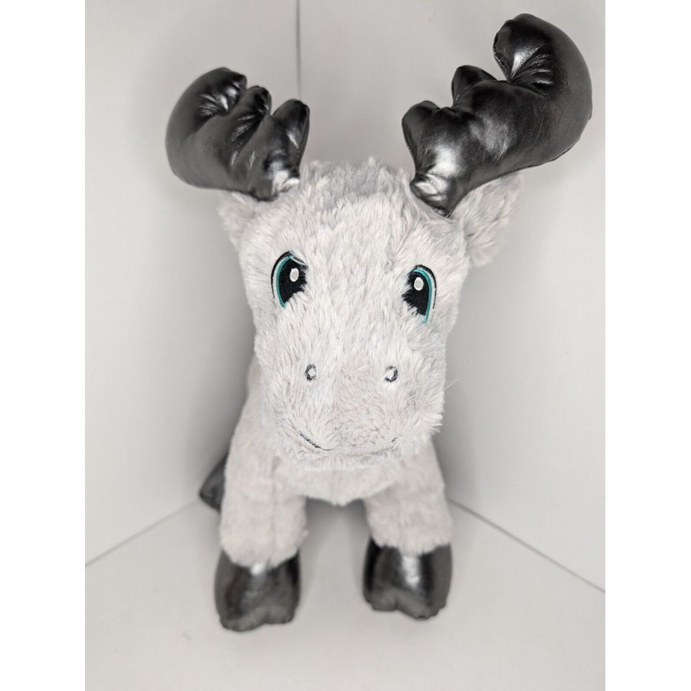 BUILD A BEAR Gray Gust Moose Plush Reindeer Silver Hooves Stuffed Animal BAB